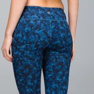 Lululemon Wunder Under Pant *Full-On Luon Mystic Jungle Hawk Blue Harbor Size 2